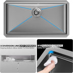 Undermount Kitchen Sink Stainless Steel 32x19 - Image 5