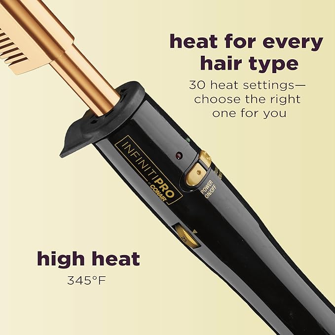 INFINITIPRO by CONAIR Ultra-High Heat Gold-Plated Straightening Comb 1 Count (Pack of 1)