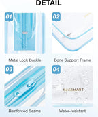 BAGSMART Clear Toiletry Bag, 2 Packs TSA Approved Water Resistant Quart Size - Image 4