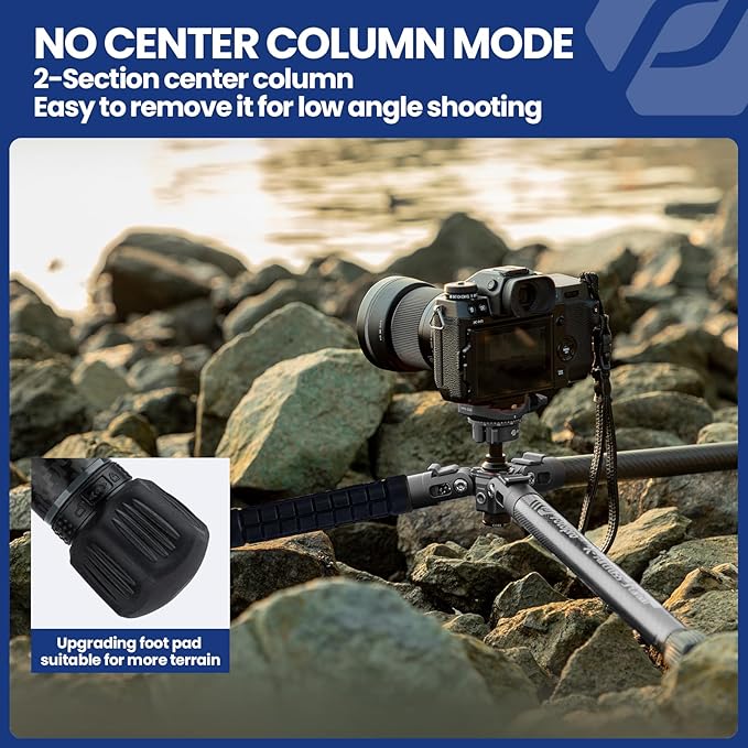 Fotopro Carbon Fiber Tripod 1.7lbs Ultralight 62 Inch Portable Compact Travel - Image 6