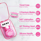 DreamGenius Travel Razors for Women, Travel Size Toiletries Include 1 Handle - Image 4