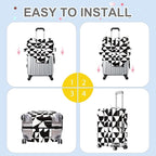 ANNA QUEEN Geometric Minimalist Luggage Cover, Suitcase Protector - Image 6