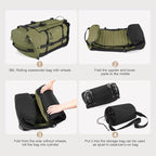 Rolling Duffle Bag with Wheels, 86L 30”Folding Duffle Backpack with 2 Wheels - Image 3