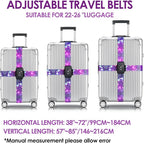 Adjustable Travel Luggage Strap Suitcase Belt Travel Bag Accessories 1.96 in W - Image 2