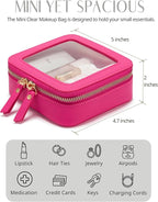 Popvibe Clear Makeup Bag Travel Cosmetic Case Transparent Toiletry Bag - Image 3