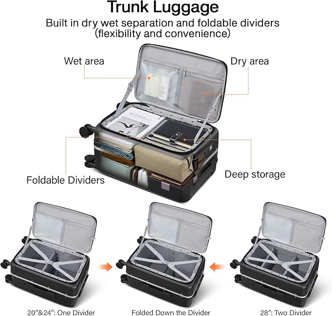 Hanke 20 Inch Carry On Luggage - Image 4