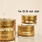 InfiniteAloe réparneu Gold Anti-Aging Formula, Neck Firming, Face Tightening, Anti Wrinkle Face Cream - Organic Aloe Powered with Collagen, Peptides & Retinyl - 0.5oz Jar