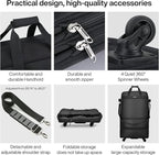 Hanke Suitcases with Wheels Expandable Foldable Luggage Bag Suitcase - Image 4