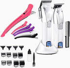 Fagaci Professional Hair Clippers for Men & Hair Clips for Styling Sectioning, Barber Clippers for Hair Cutting, Cordless Hair Clippers and Trimmers Set, Maquina de Cortar Cabello, Haircut Barber Kit