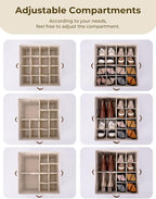 StorageWorks Shoe Organizer for Closet, Fits up to 16 Pairs, Shoe Cubby Storage - Image 4