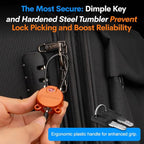 Forge TSA Approved Luggage Locks Ultra-Secure Dimple Key Cable Locks - Image 3