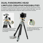 Fotopro Compact Carbon Fiber Travel Tripod, 60 inches Professional Heavy Duty - Image 4