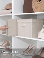 StorageWorks Storage Bins with Lids, Decorative Storage Boxes with Lid and - Image 4