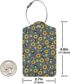 Sewant Mushrooms Leather Luggage Tag - Image 4