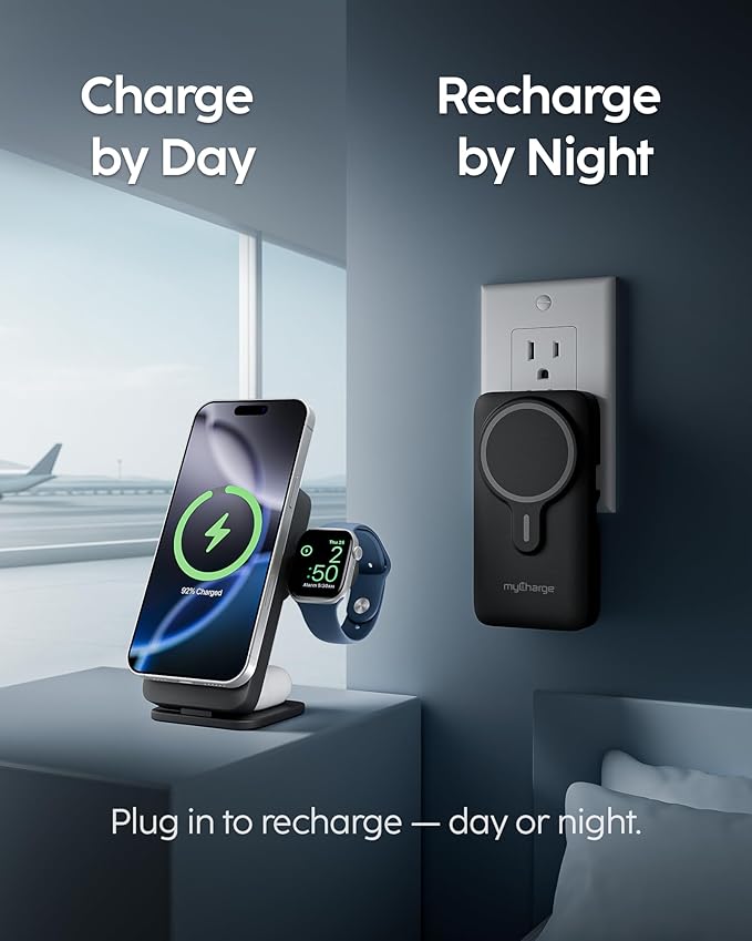 myCharge EcoHub 3 in 1 Apple Charging Station & Magsafe Battery Pack | Wireless - Image 5