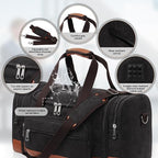Men'S Duffle Bag For Travel, Expandable Canvas Duffel Bags Overnight Weekend - Image 5