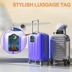 Starry Night Orange Cat 3 Pack PU Leahter Luggage Tag - Image 5
