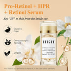 Triple Retinol Serum for Face - Anti-Aging Wrinkle Night Retinol +HPR Capsules, Peptide Serum for Women, Reduce Fine Lines, Tighten Sagging Skin Vitamin A