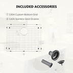 Comllen 25 x 22 Inch Drop In Black Kitchen Sink, Topmount 16 Gauge Stainless - Image 8