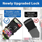 2 Pack Luggage Straps for Suitcases, Adjustable Travel Belt - Image 2