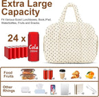 Corduroy Lunch Box Lunch Bag for Women Adults Men, Cute Insulated Work Reusable - Image 2