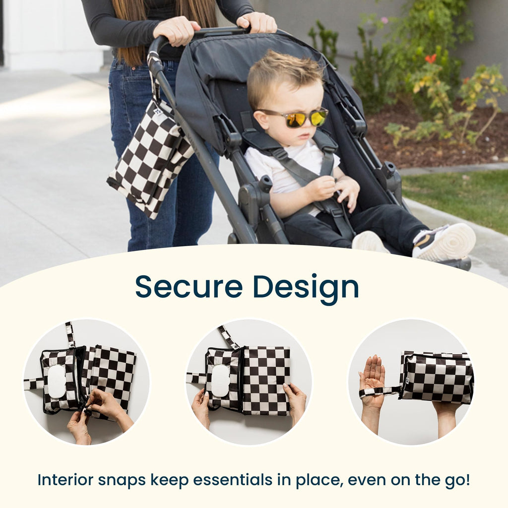 Portable Diaper Changing Pad (Beige Checkers)
