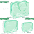 APREUTY Clear Makeup Bags, TSA Approved 6 Pcs Cosmetic Makeup Bags Set Clear PVC - Image 2