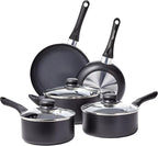 Amazon Basics Non Stick Kitchen Cookware 8-Piece Set, Non-Induction, Includes by AmazonBasics