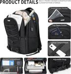 Black Backpack for Men Women, Backpack for School, School Backpacks for Boys - Image 2