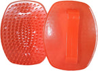 Detangler Hair Brush with Firm Bristles (4×3 in) – Dry & Wet Shampoo and Conditioner Scalp Massager for Deep Cleansing, Exfoliating & Dandruff Control. Multi-Use for Hair, Beard & Scalp (2PC,Red)