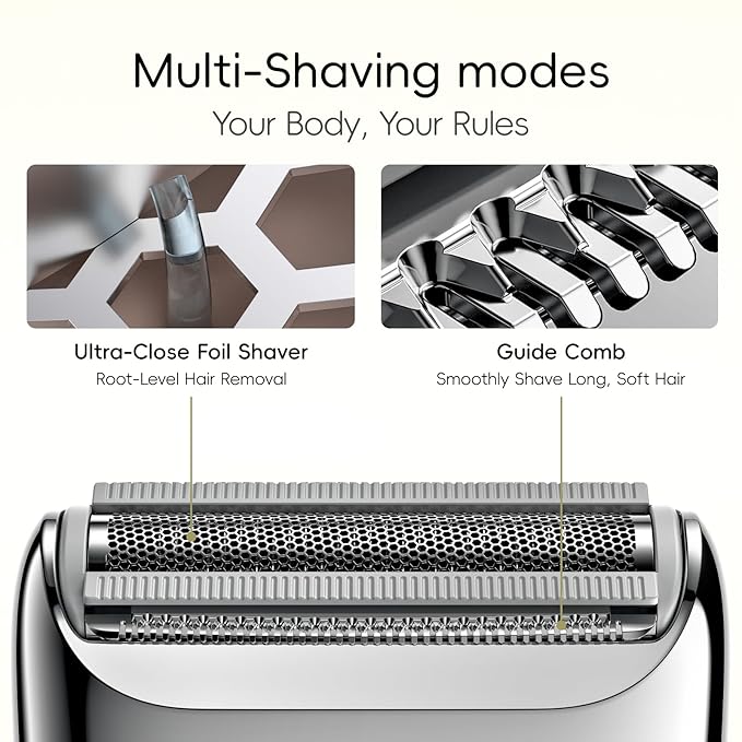 yoose Electric Razors for Women, IPX7 Alloy Body Bikini Trimmer for Women - Image 7