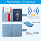 Passport Holders, RFID Blocking Credit Card Holder, PU Leather Vaccine Card - Image 3