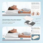ZAMAT Adjustable Cervical Memory Foam Pillow, Odorless Neck Pillows - Image 4