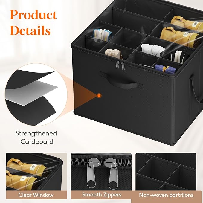 Lifewit Shoe Storage Organizer for Closet, Fits 12-16 Pairs, Large Shoe Box - Image 4