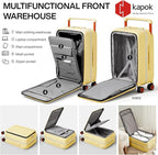 mixi Checked Luggage Wide Handle Luxury Design Rolling Travel Suitcase PC - Image 3