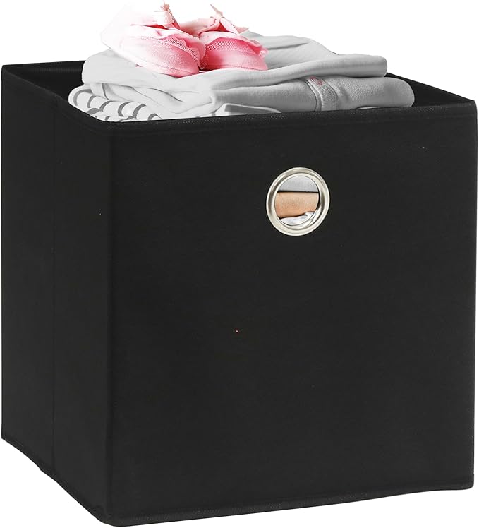 SIMPLE HOUSEWARE 11-Inch Collapsible Fabric Cube Storage Bin - Image 9