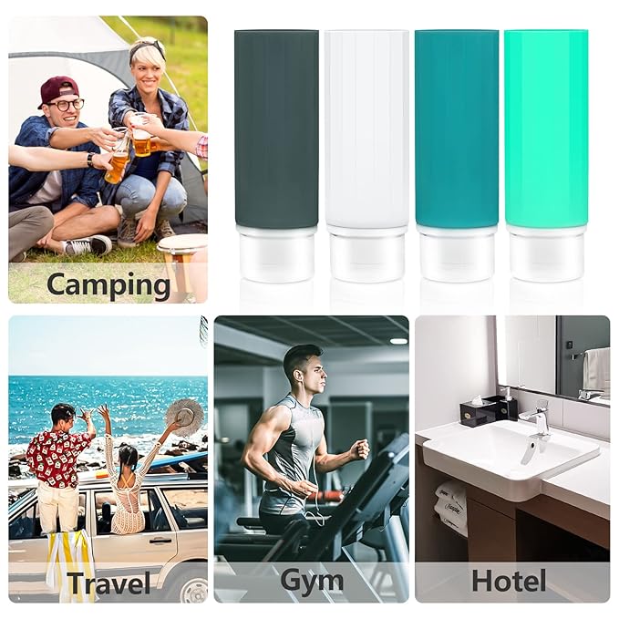 Travel Bottles - 4 Pack TSA Approved Leakproof Silicone Portable Refillable - Image 7