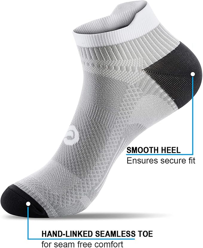 PAPLUS Ankle Compression Sock for Men and Women 2/4/6 Pairs, Low Cut - Image 3
