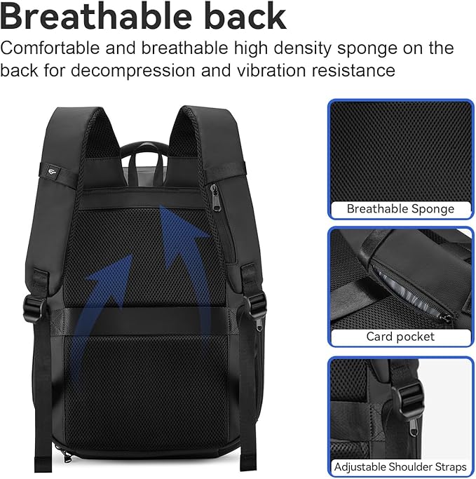 SOKOK Carry On Travel Backpack Waterproof Business Backpack Expandable - Image 8