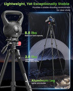 74"-Camera-Tripod, Porfessional Aluminum Heavy Duty Tripod Stand - Image 2