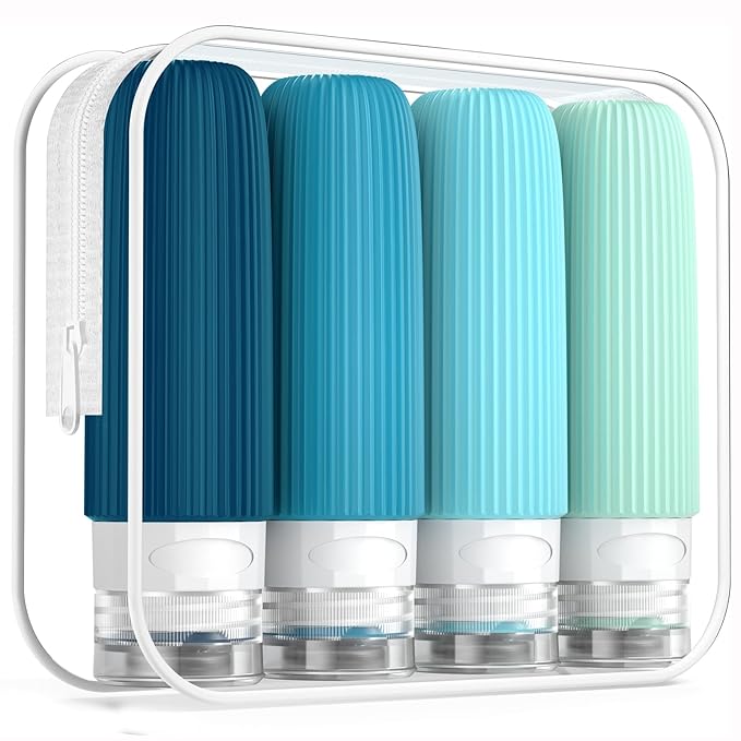 Travel Bottles for Toiletries, Tsa Approved 3oz Portable Travel Bottles by Mrsdry