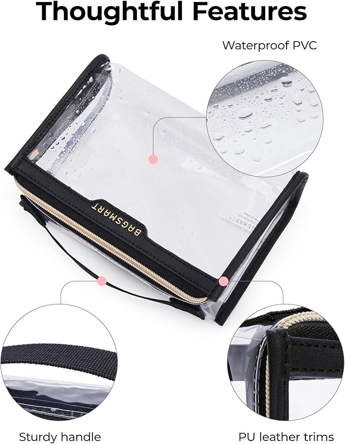 BAGSMART TSA Approved Toiletry Bag, Makeup Cosmetic Pouch Bag - Image 5