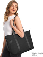 Tote Bag for Women with Zipper, Travel Tote Bags with Compartments Large - Image 2