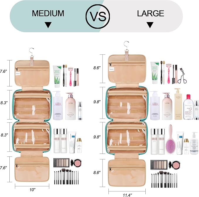 Travel Hanging Toiletry Bag for Women, Cruise Ship Essentials, - Image 3