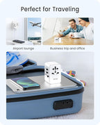 LENCENT Universal Travel Adapter, GaN III 65W International Charger - Image 8