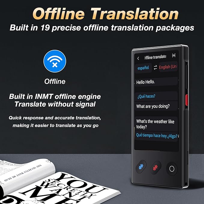 Language Translator Device 2025, AI & ChatGPT & No WiFi Needed, Real-Time Two - Image 4
