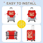 ANNA QUEEN Funny “Don’t Touch Me” Luggage Cover, Bold Red Suitcase Protector - Image 6