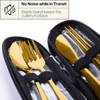 Travel Utensils with Case, Quatish Portable Silverware Set - Image 3