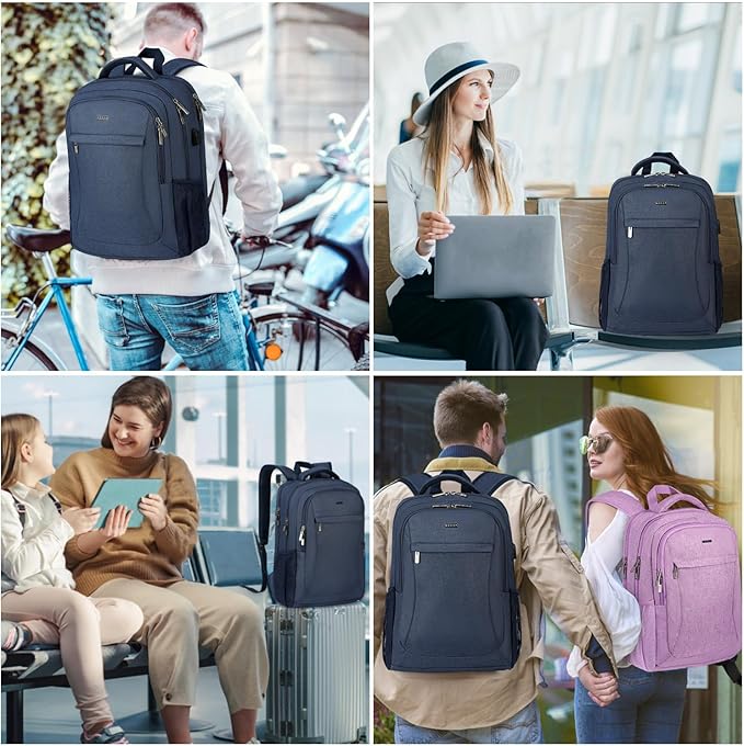 Voova Travel Laptop Backpack, Business Work Laptop Backpack - Image 7