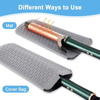 Shappy 2 Pcs Heat Resistant Hair Tools Bag Curling Iron Travel Case Cover Neoprene Flat Iron Holder Travel Case and Silicone Mat Pouch for Hot Hair Tools Storage Organizer(Flamingo Style)